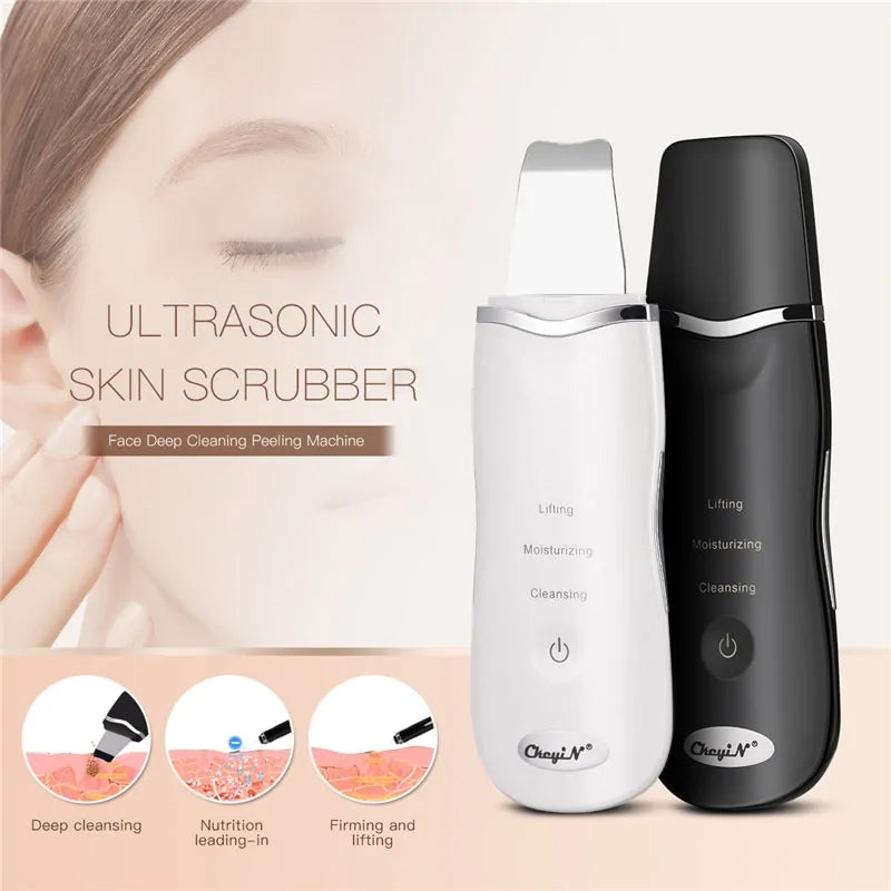 Ultrasonic Skin Scrubber + Skin Rejuvenation Nano Face Mist Steamer